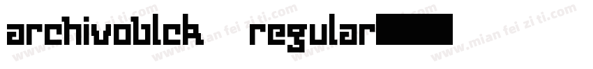 archivoblck regular字体转换